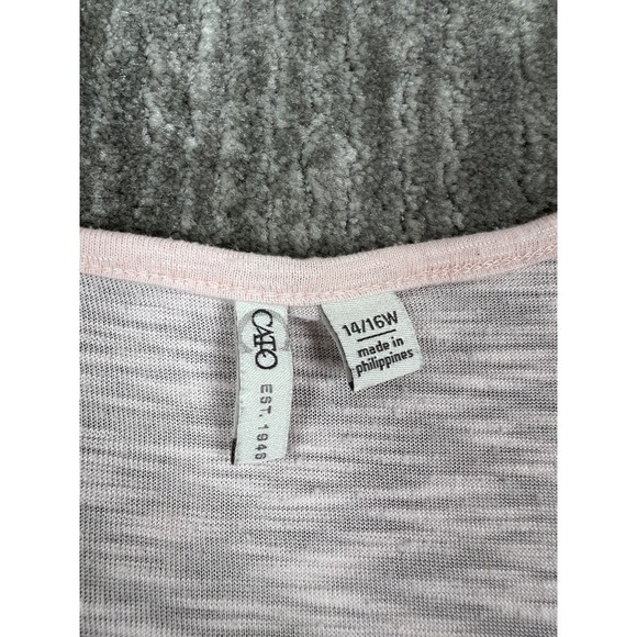 Cato Shirt Womens 14/16w Pink Semi sheer Shortsleeve Casual - Picture 9 of 10